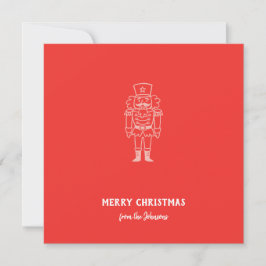 Tarjeta Nombre de familia personalizado Feliz Navidad Prín