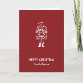 Tarjeta Nombre de familia personalizado Feliz Navidad Prín