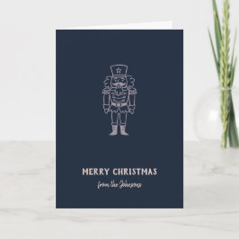 Tarjeta Nombre de familia personalizado Feliz Navidad Prín