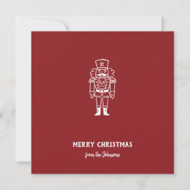 Tarjeta Nombre de familia personalizado Feliz Navidad Prín