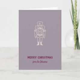 Tarjeta Nombre de familia personalizado Feliz Navidad Prín