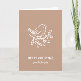 Tarjeta Nombre de familia personalizado Feliz Navidad Robi