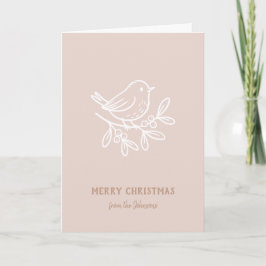 Tarjeta Nombre de Familia Personalizado Feliz Navidad Robi