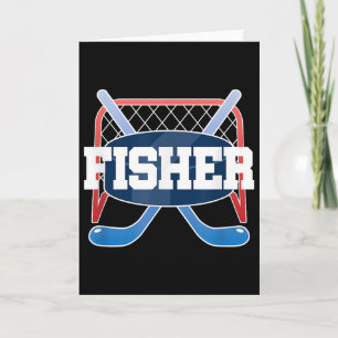 Tarjeta Nombre de Fisher Hockey sobre hielo para niños Pis