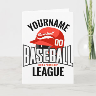 Tarjeta Nombre de jugador de béisbol personalizado Equipo 