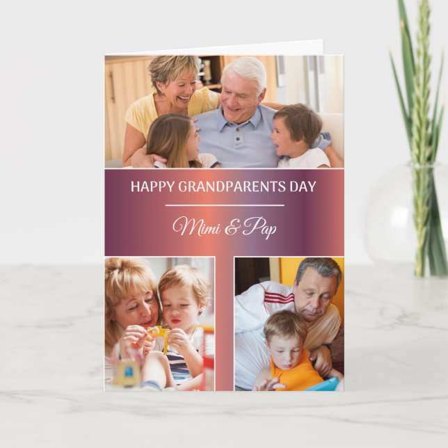 Tarjeta Nombre de la foto del personalizado 3 del día de (Anverso)