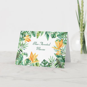 Tarjeta Nombre de loro personalizado Felicitaciones Nuevo