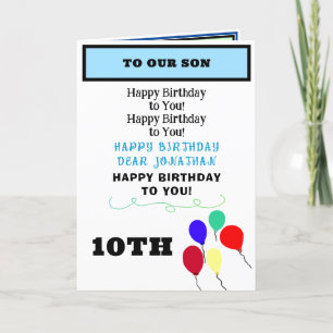 Tarjeta NOMBRE de los pastelitos de los globos de cumpleañ