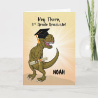 Nombre de personalizable 2º Grado Graduación T-Rex