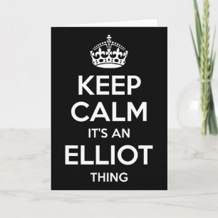 Tarjeta Nombre de regalo de Elliot Mantenga la calma Diver