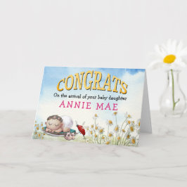 Tarjeta Nombre del Chica de Recién nacido de congresos de 