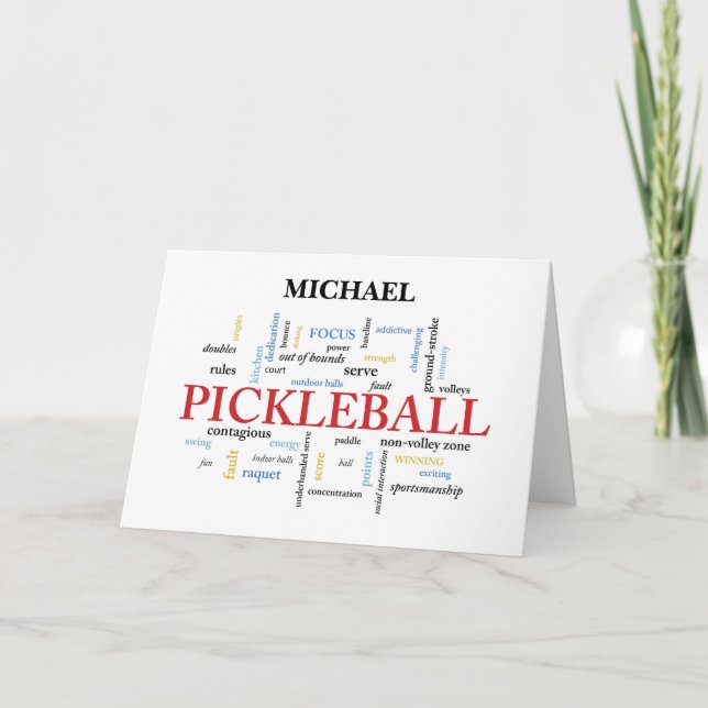 Tarjeta Nombre del Personalizable de pelota Buena suerte e (Anverso)