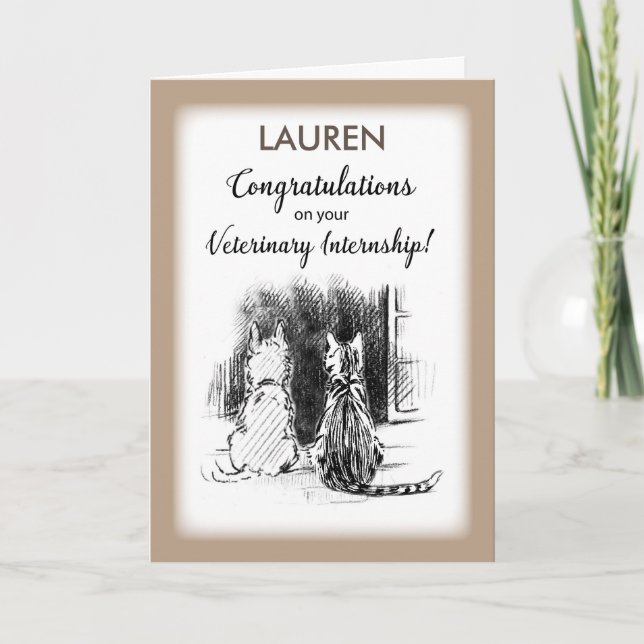 Tarjeta Nombre del personalizable, Lauren, felicitaciones  (Anverso)