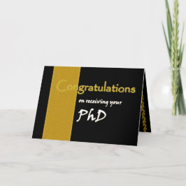 Tarjeta Nombre del personalizado de la enhorabuena del PhD