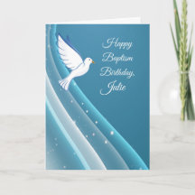 Nombre personalizado Aniversario de Bautismo Palom