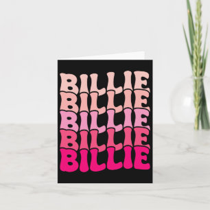 Tarjeta Nombre personalizado Billie Me encanta Billie Groo
