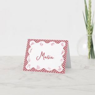 Tarjeta Nombre personalizado clásico de estilo italiano co