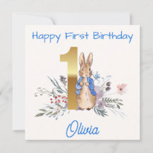 Nombre personalizado Conejo clásico Cumpleaños pri