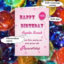 Nombre personalizado cualquier edad cita graciosa 