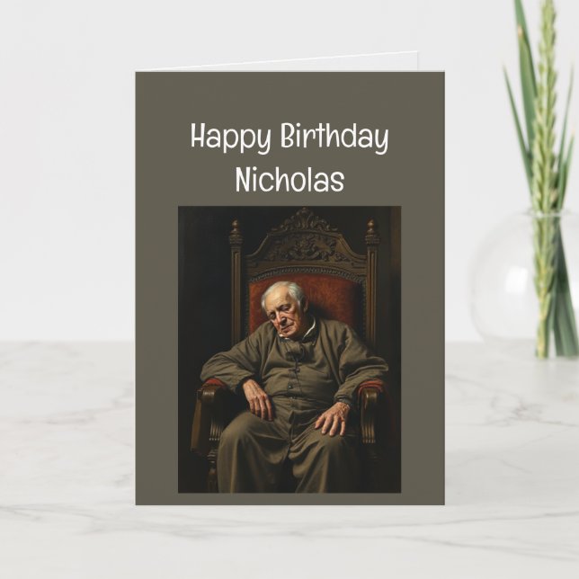 Tarjeta Nombre personalizado Cumpleaños divertida como com (Anverso)