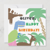 Nombre personalizado Cute Dino Dinosaurios Niños C