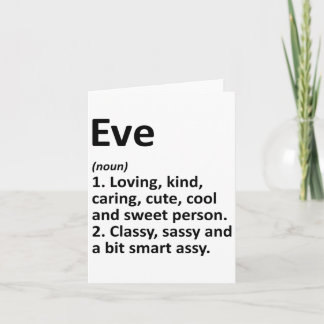 Tarjeta Nombre Personalizado De Eve Definition Divertido C