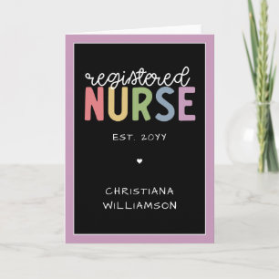 Tarjeta Nombre personalizado de la enfermera registrada RN