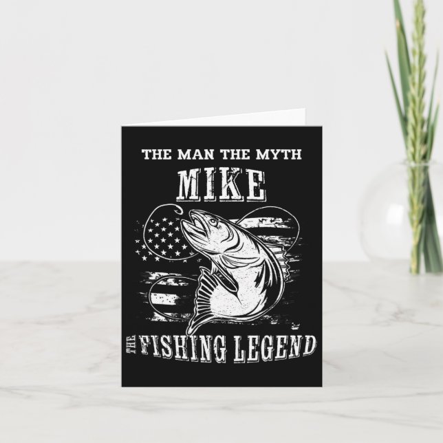 Tarjeta Nombre personalizado de la leyenda de pesca de Mik (Anverso)