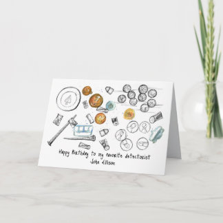Tarjeta Nombre personalizado de las reliquias de cumpleaño