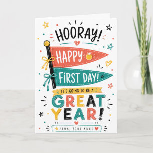Tarjeta Nombre personalizado de vuelta al cole regalo impr
