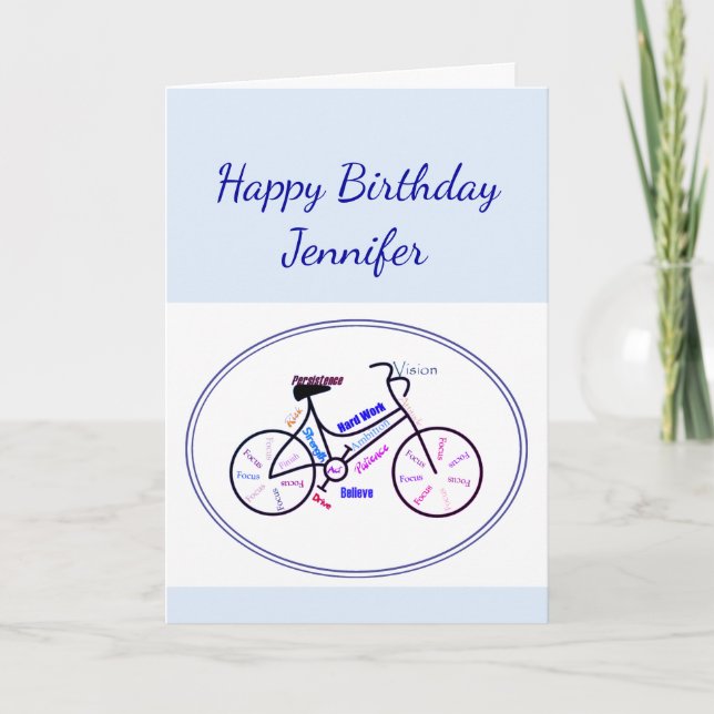Tarjeta Nombre personalizado del deporte de ciclismo de cu (Anverso)