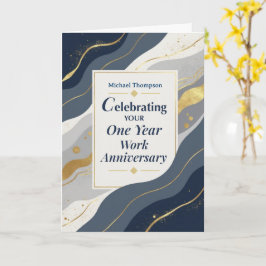 Tarjeta Nombre personalizado del empleado aniversario de t