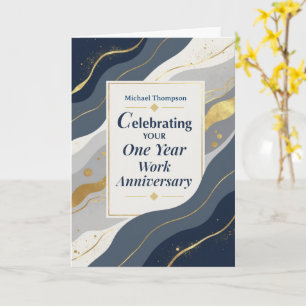 Tarjeta Nombre personalizado del empleado aniversario de t
