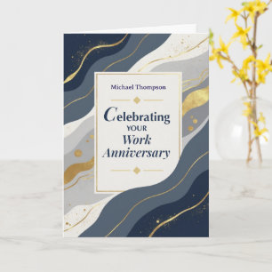 Tarjeta Nombre personalizado del empleado Aniversario labo