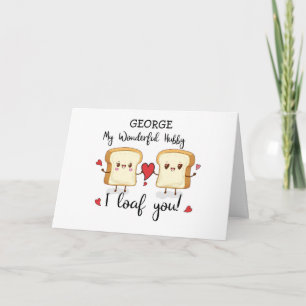Tarjeta Nombre Personalizado Día de San Valentín Hubby Loa