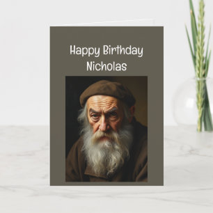 Tarjeta Nombre personalizado Divertido Cumpleaños Viejos C