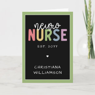 Tarjeta Nombre personalizado Enfermero de neuroenfermería