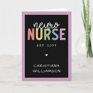 Tarjeta Nombre personalizado Enfermero de neuroenfermería