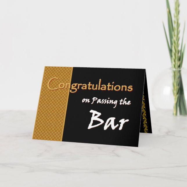 Tarjeta NOMBRE PERSONALIZADO Felicitaciones Aprobación de  (Anverso)