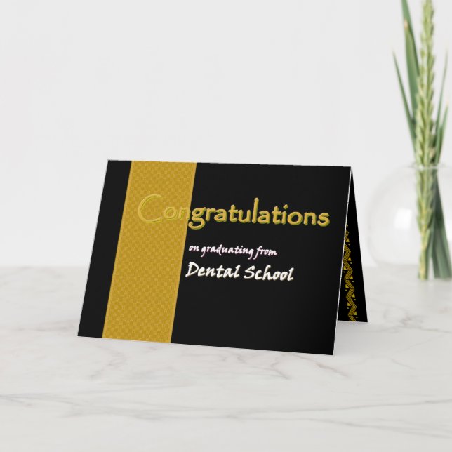 Tarjeta NOMBRE PERSONALIZADO Felicitaciones - Escuela Dent (Anverso)