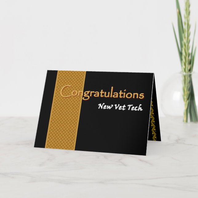 Tarjeta NOMBRE PERSONALIZADO Felicitaciones - Vet Tech (Anverso)