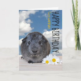 Tarjeta Nombre personalizado Feliz cumpleaños Guinea Cerdo
