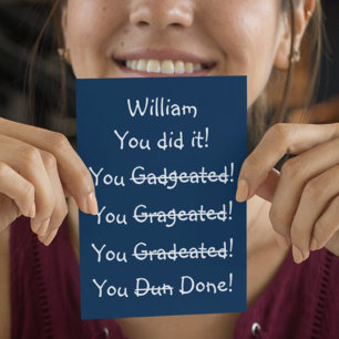 Tarjeta Nombre personalizado Graduación divertida felicita