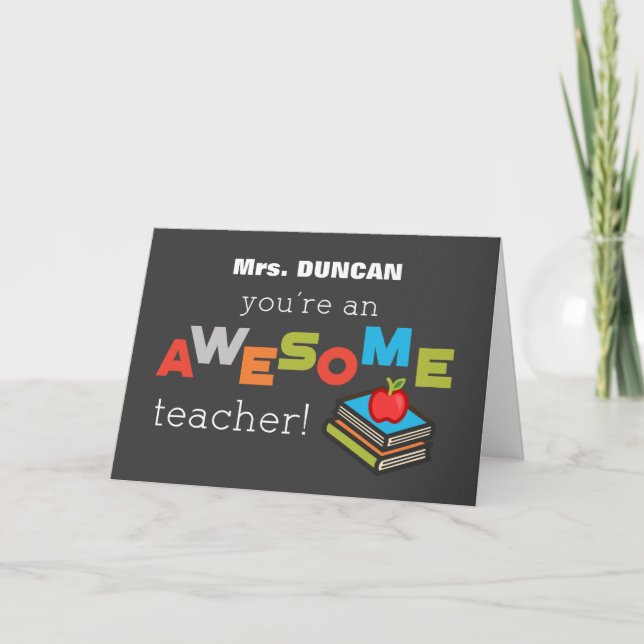 Tarjeta Nombre personalizado Libros generales del día de a (Anverso)