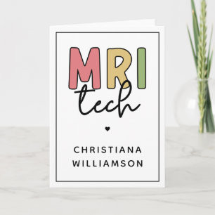 Tarjeta Nombre personalizado MRI Tech   Regalos Tecnológic