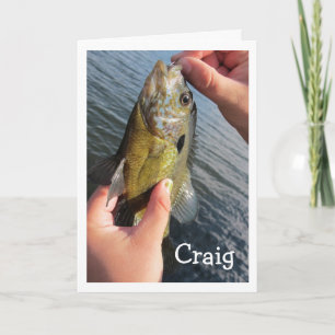 Tarjeta Nombre personalizado personal Humor de pesca Cumpl