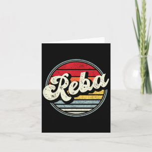 Tarjeta Nombre reba vintage estilo retro estilo 70s 80s pr