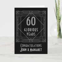Nombres de aniversario Art Deco 60 o cualquier año