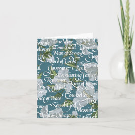 Tarjeta Nombres de la caligrafía de Cristo