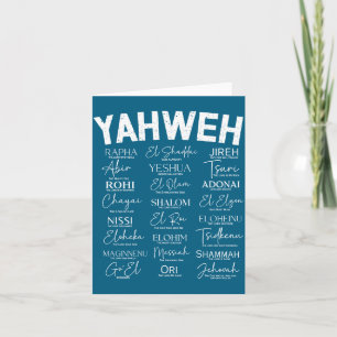 Tarjeta Nombres Hebreos Dios Hebreo Jesús Fe Diseño